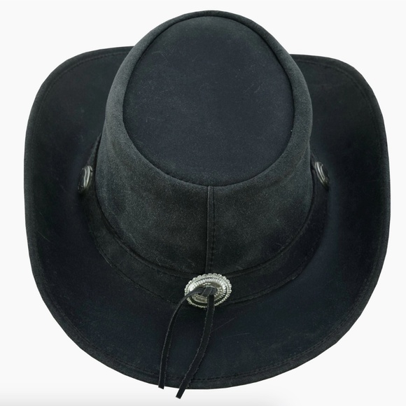 ๐HOST PICK๐ Lesa collection inc Arizona Leather Hat WesternStyle Concho L UNIS - Picture 7 of 8